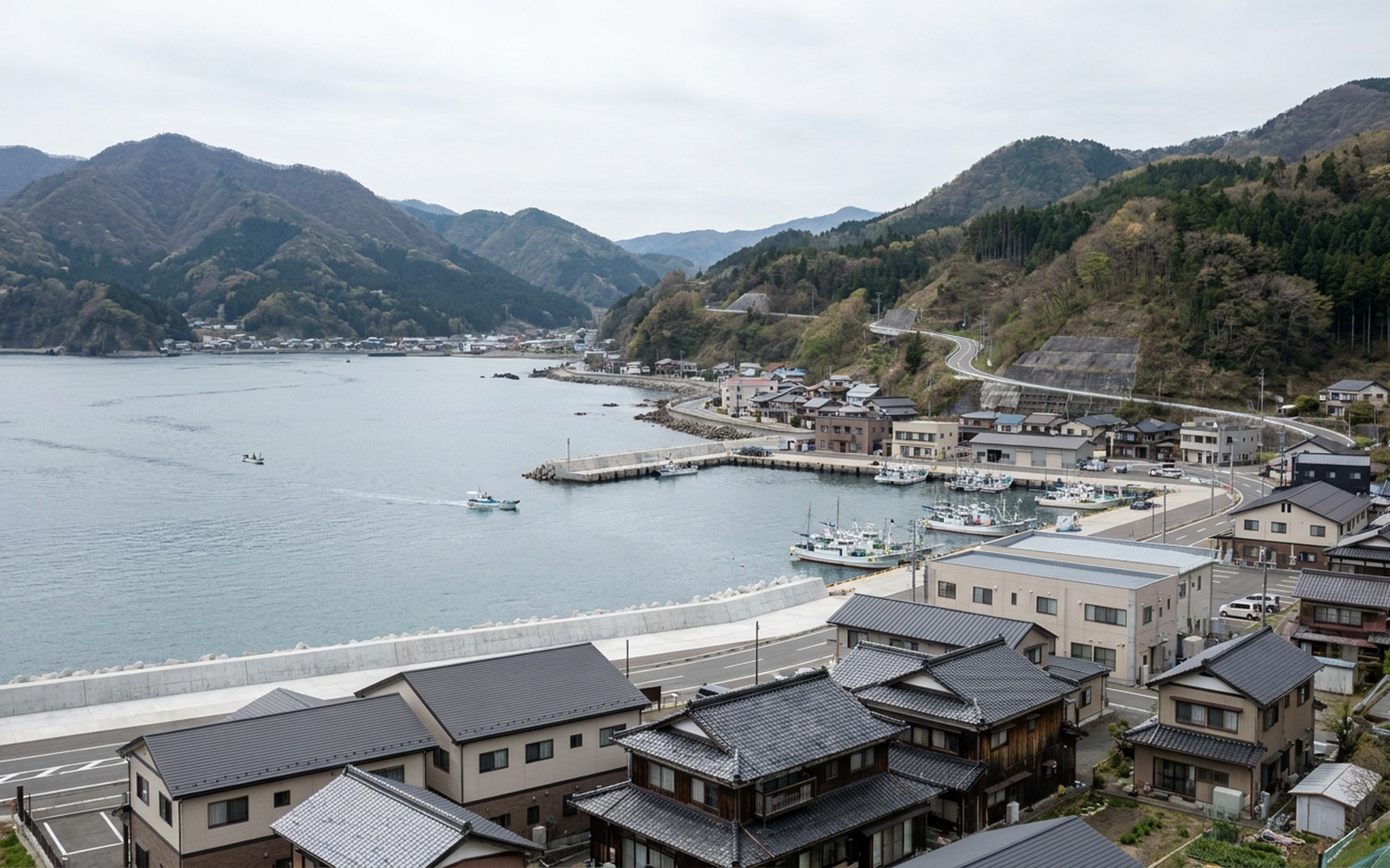 A view of Kamaishi, Japan.