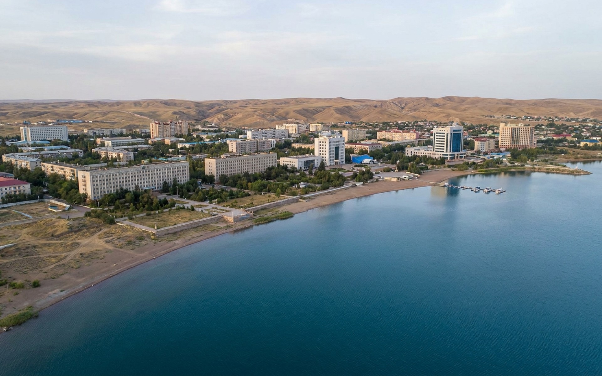 A view of Konayev, Kazakhstan.