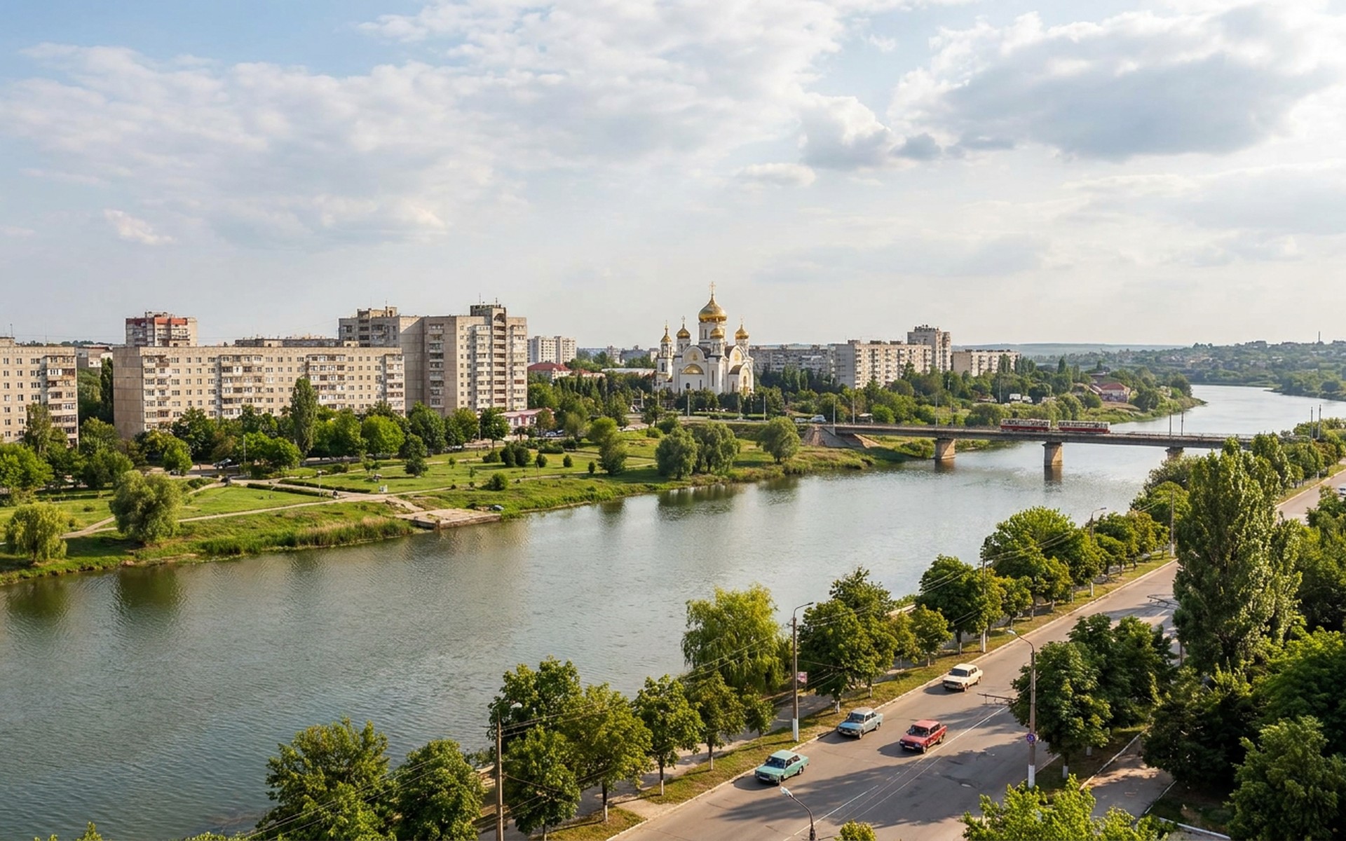 A view of Tiraspol, Moldova.