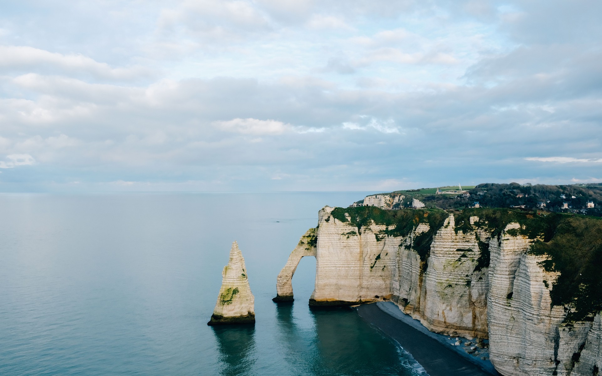 A photograph of Normandy, France.