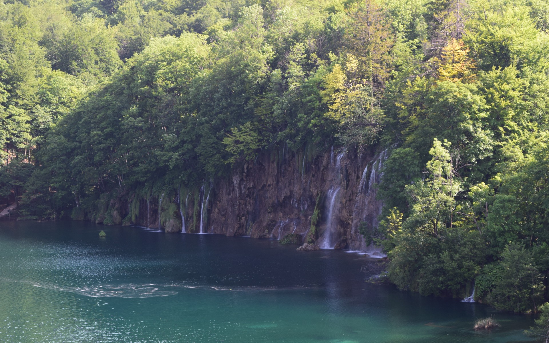 A photograph of Plitvice Lakes, Croatia.