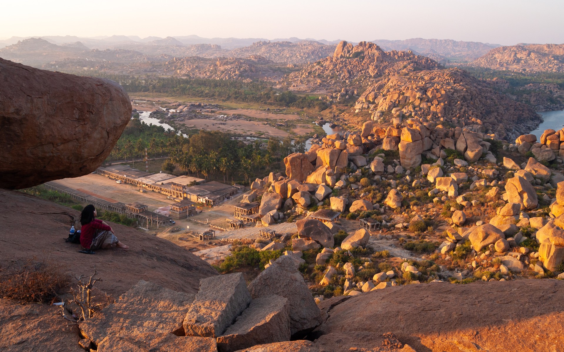 A photograph of Hampi, India.