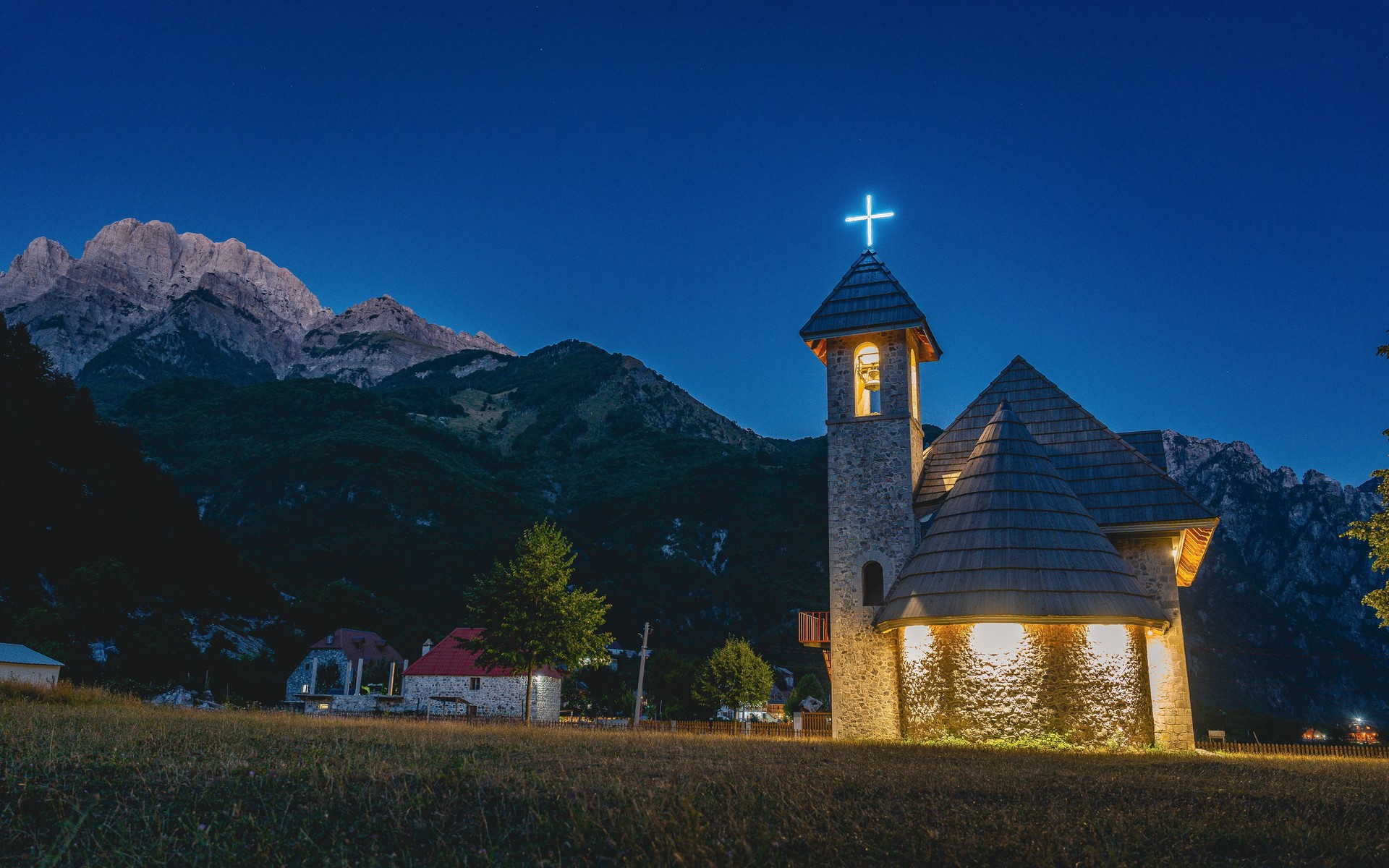 A photograph of Theth & the Accursed Mountains, Albania.