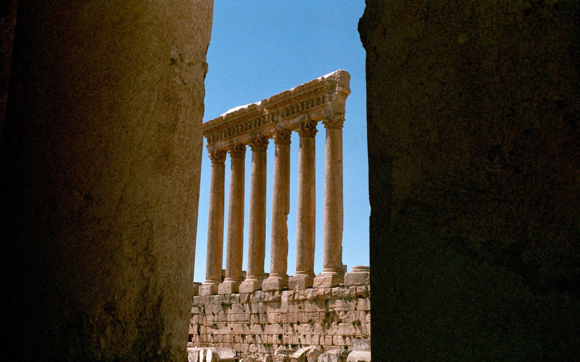 A photograph of Baalbek, Lebanon.