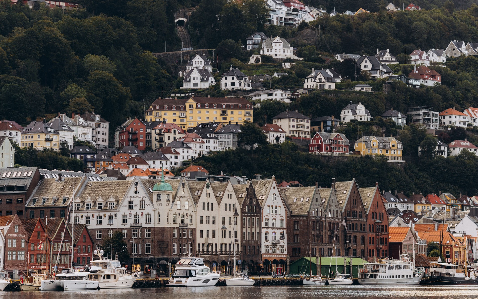 A photograph of Bergen, Norway.