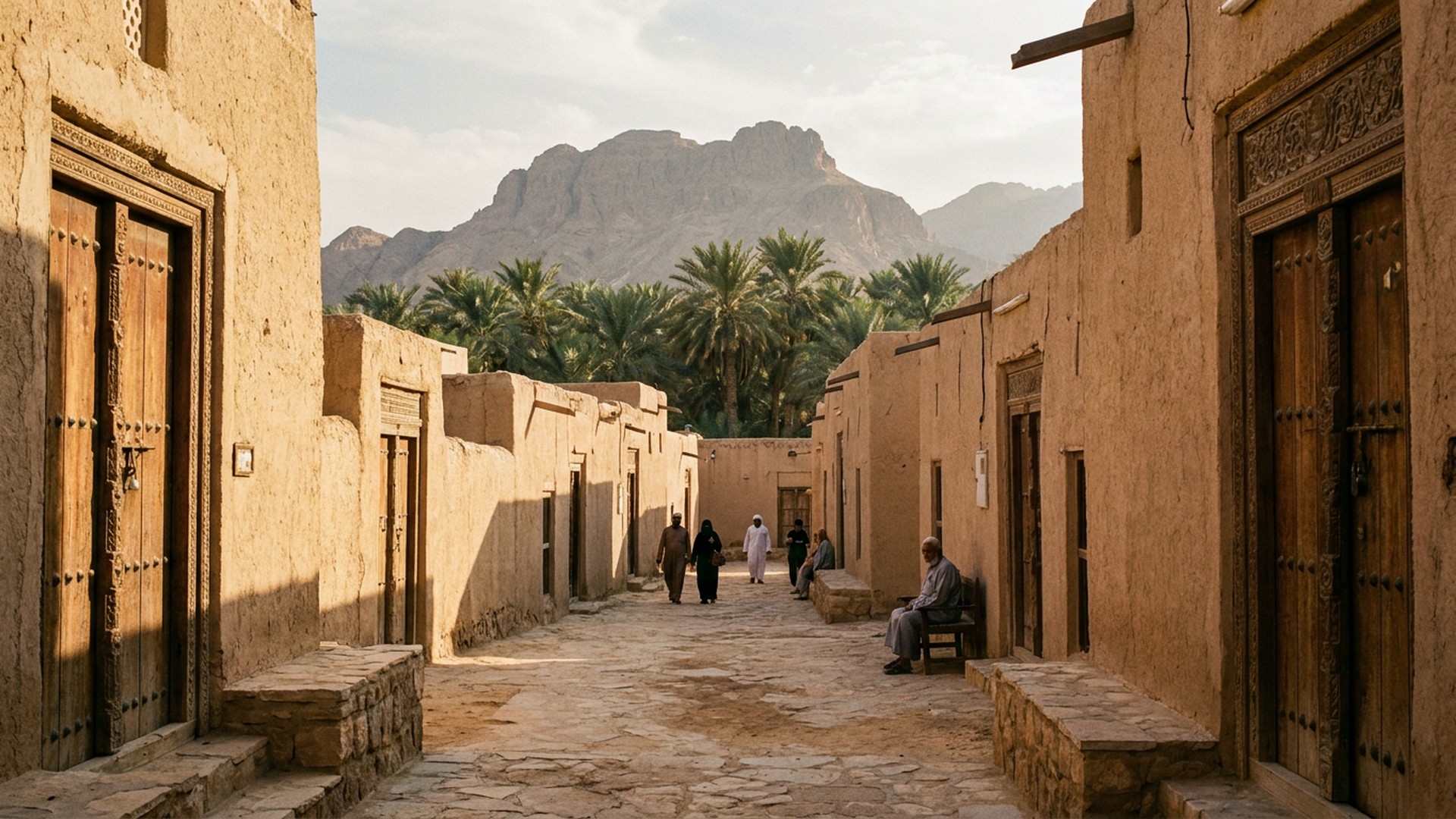 Lane in the old quarter in Al Ain City, United Arab Emirates