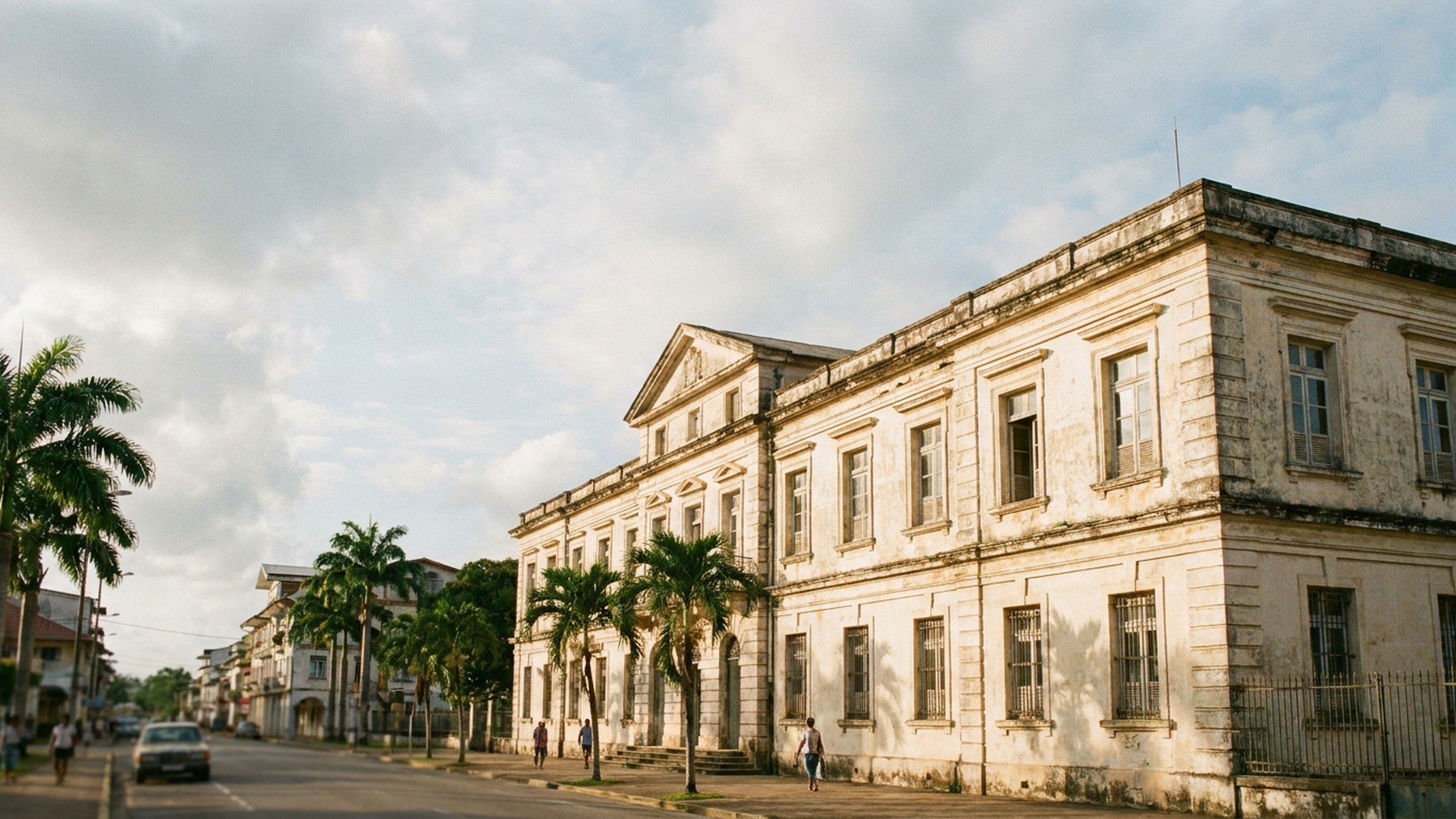 The principal historic structure in Cayenne, French Guiana