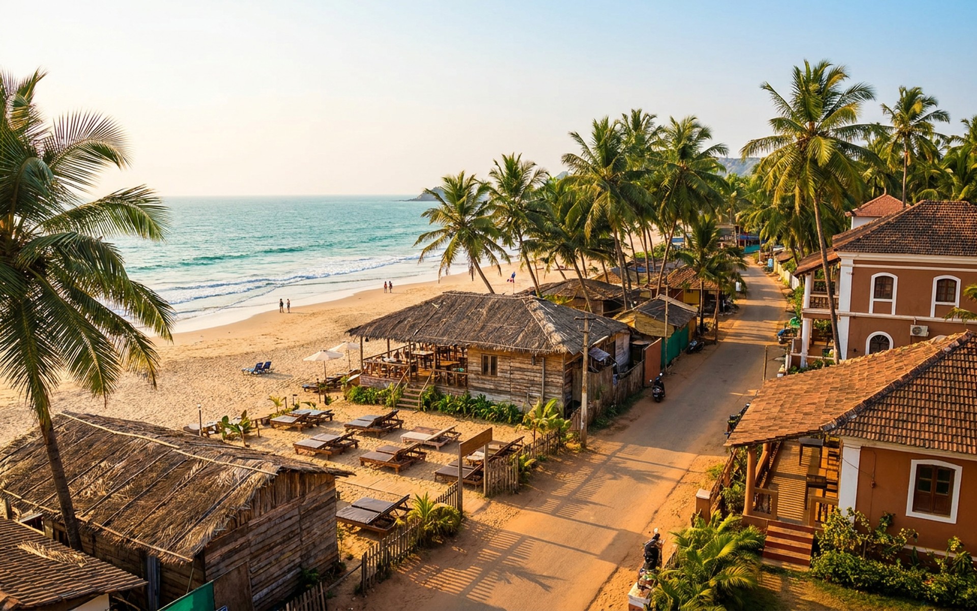A view of North Goa Party Belt, India.