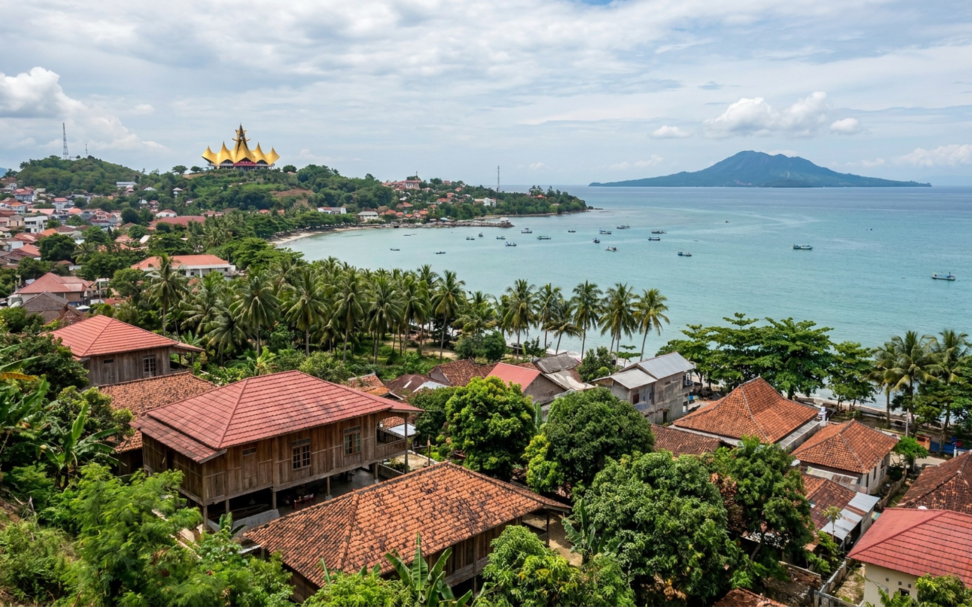 A view of Bandar Lampung, Indonesia.