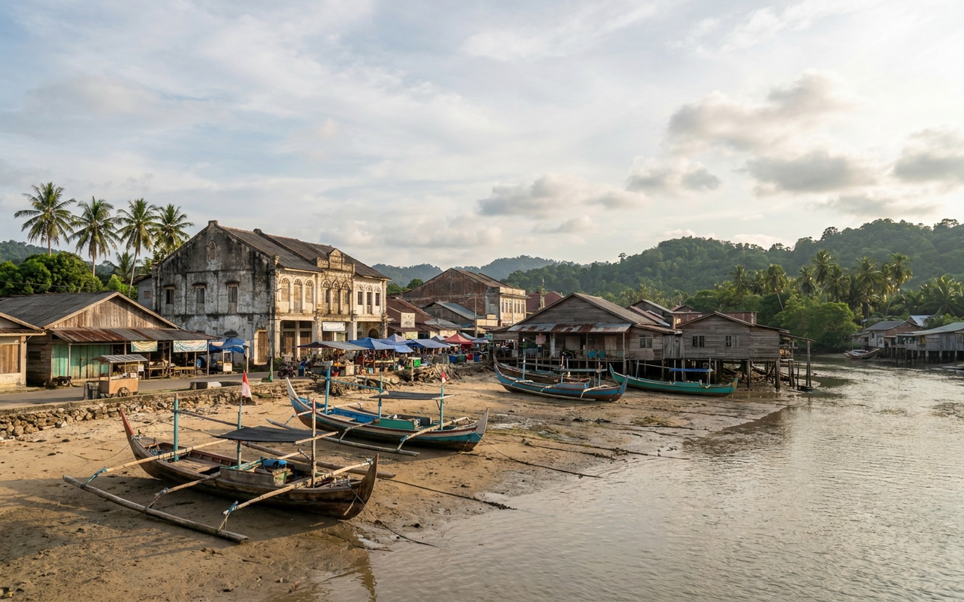 A view of Manggar, Indonesia.