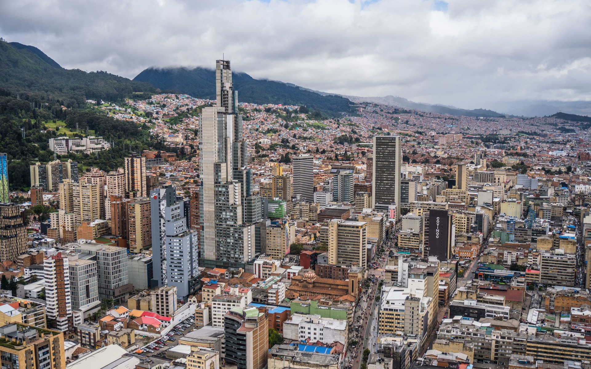 A photograph of Bogotá, Colombia.