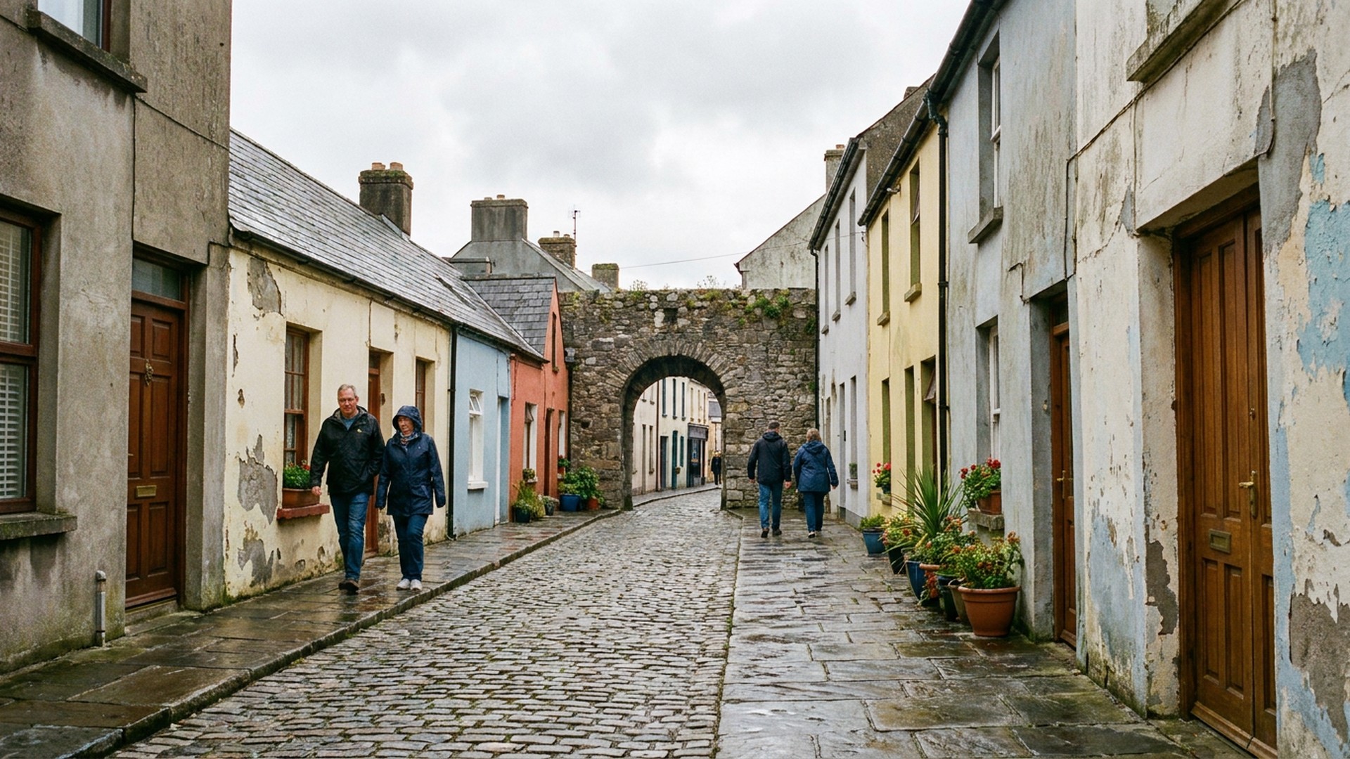 Lane in the old quarter in Wexford, Ireland