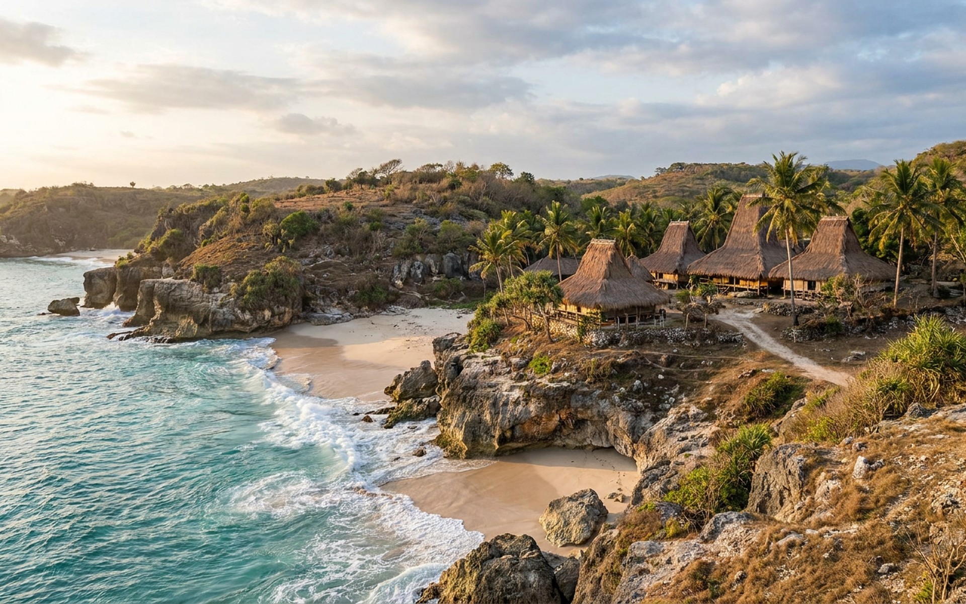 A view of Sumba West Coast, Indonesia.