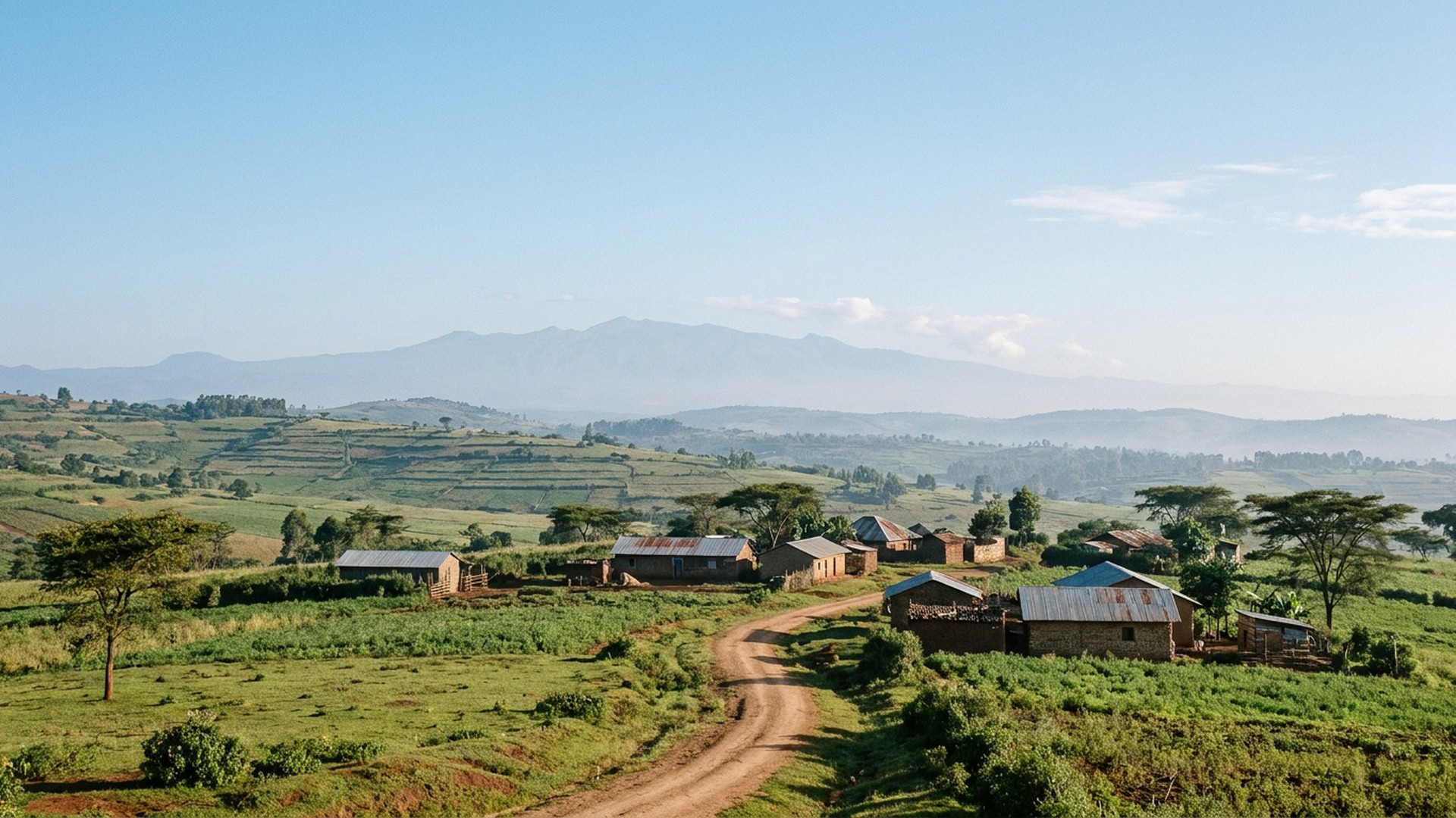 Wide view of the defining terrain in Kitale, Kenya