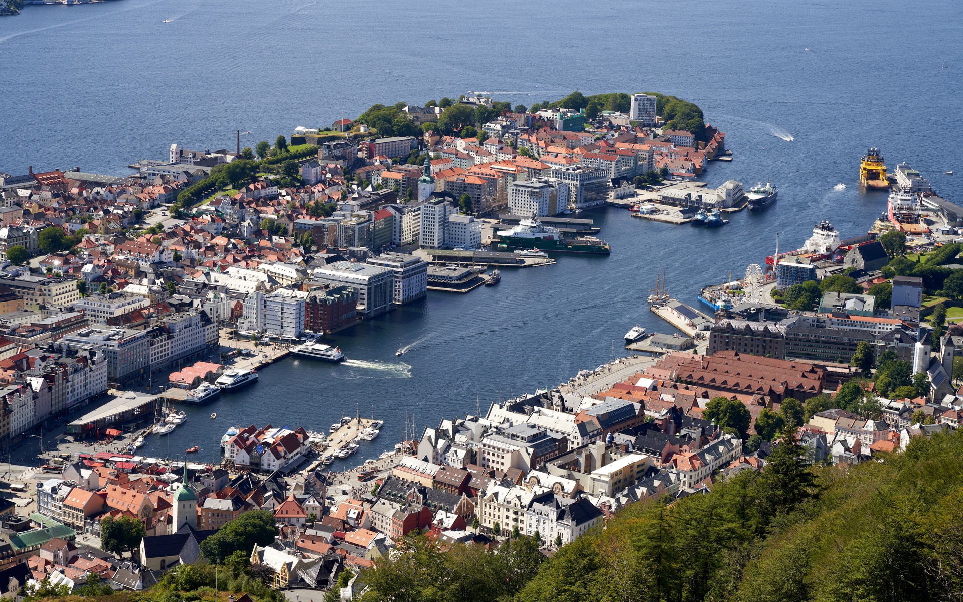A photograph of Bergen & the Fjord Gateway, Norway.