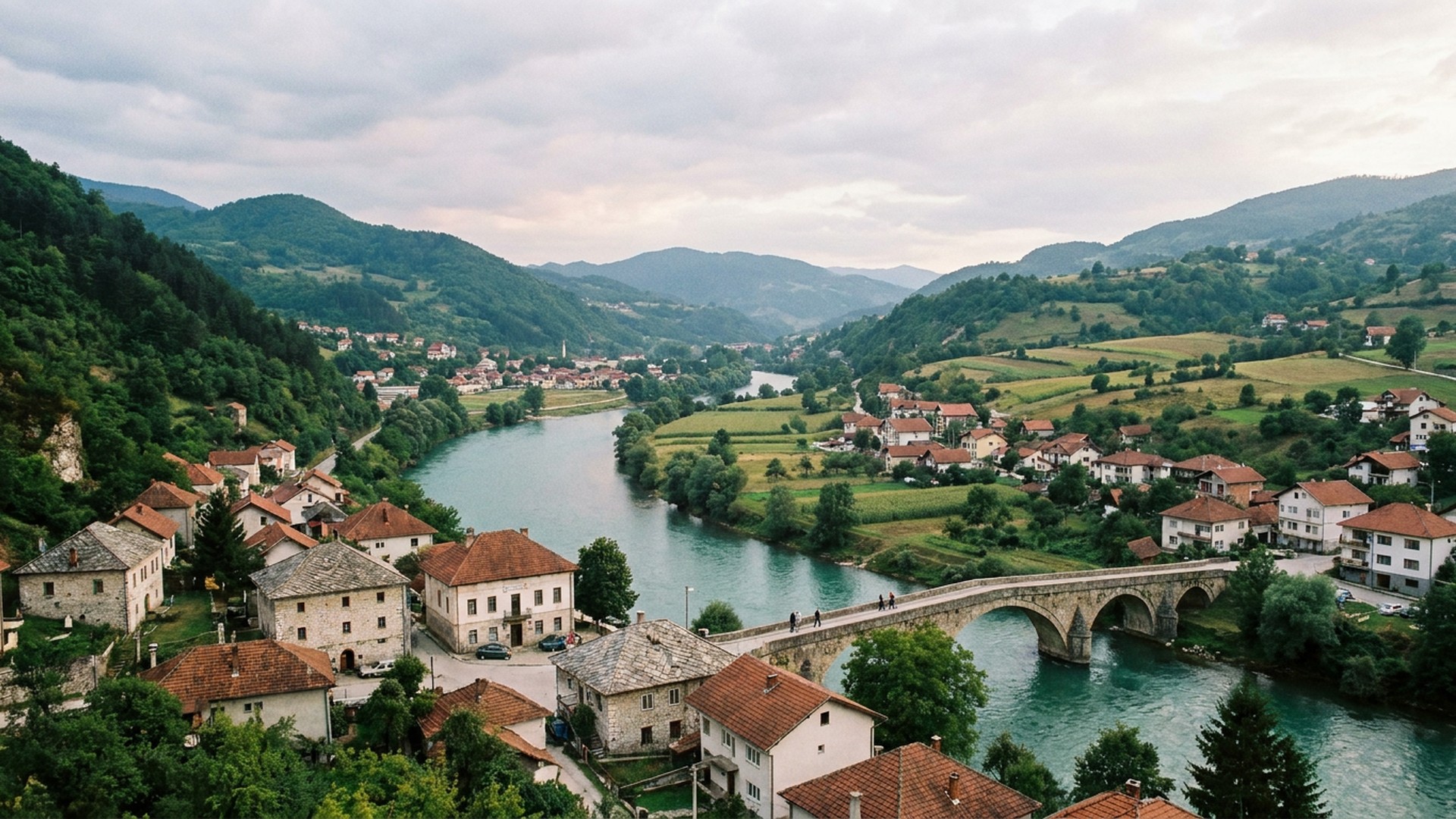 The surrounding countryside in Goražde, Bosnia and Herzegovina