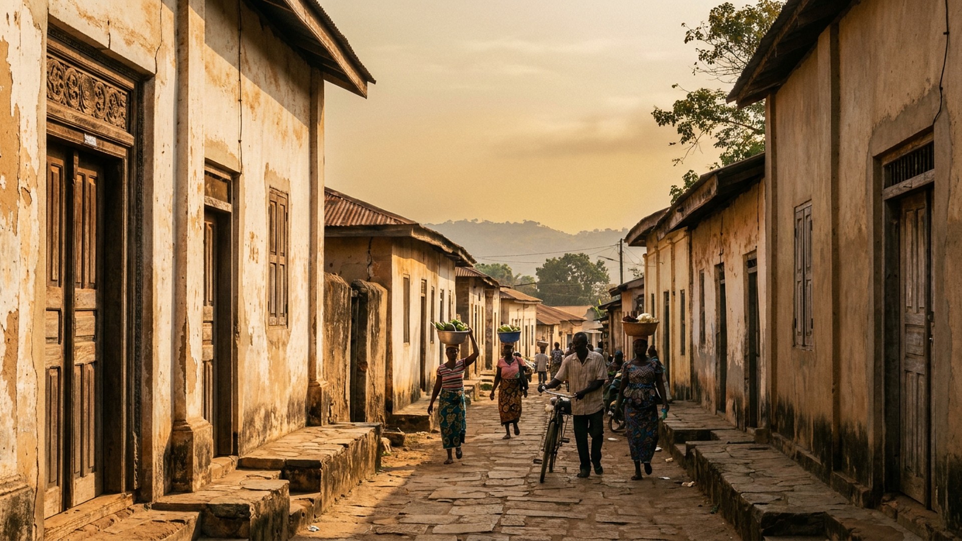 Lane in the old quarter in Atakpamé, Togo