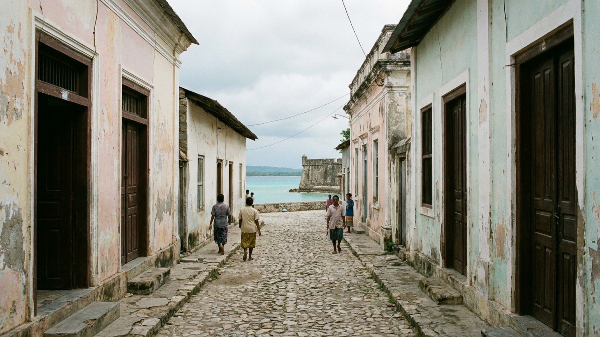 Lane in the old quarter in Maubara, East Timor