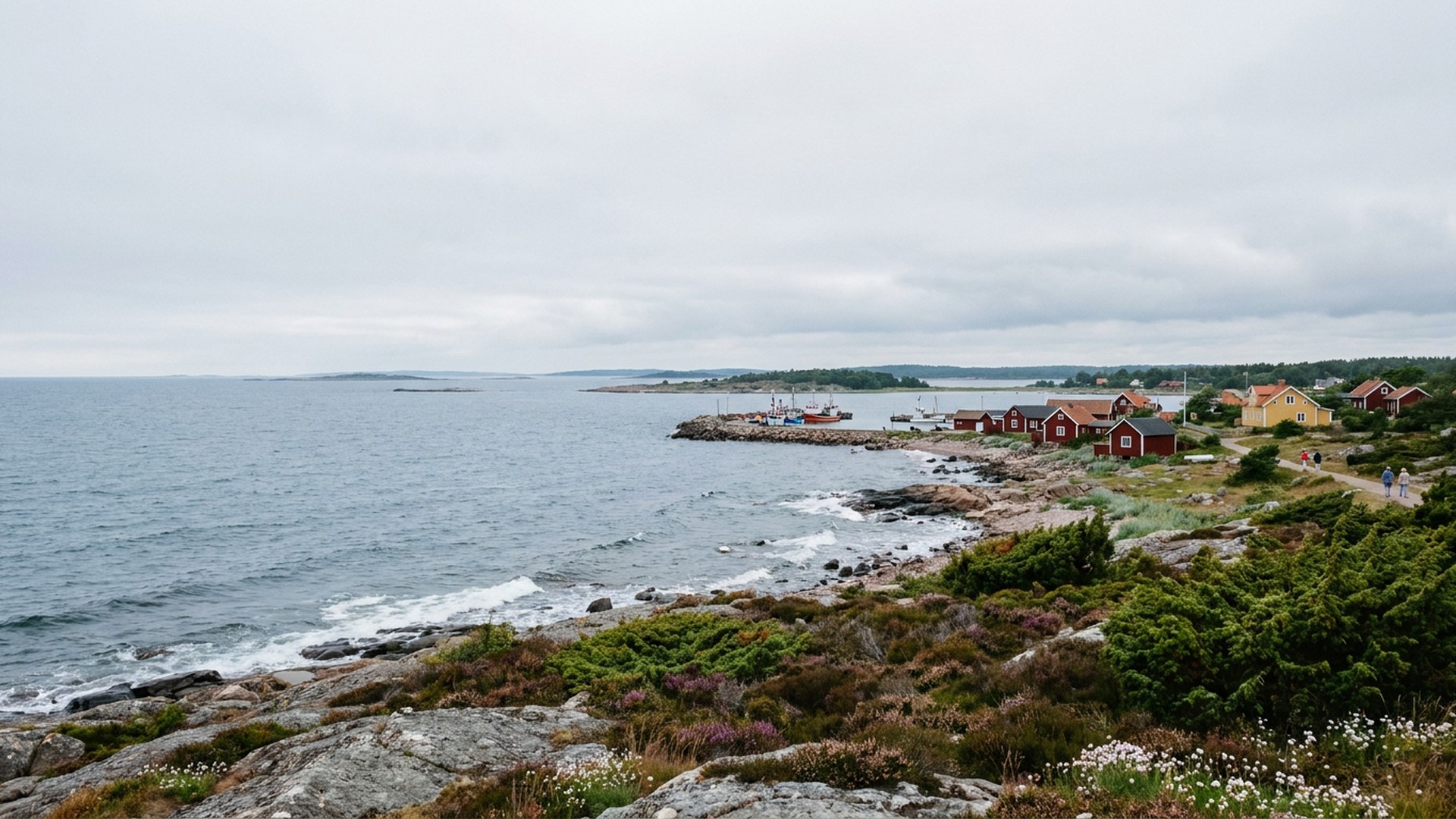 Shoreline and coastal vegetation in Oskarshamn, Sweden