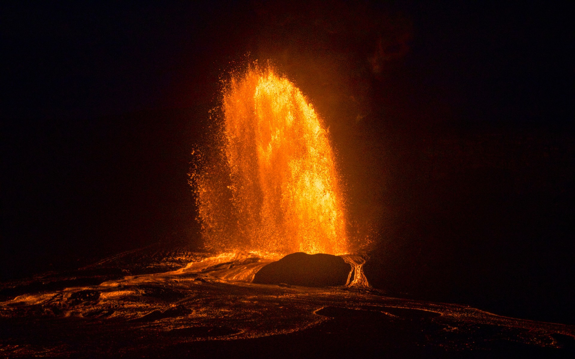 A photograph of Hawai'i Volcanoes National Park, United States.