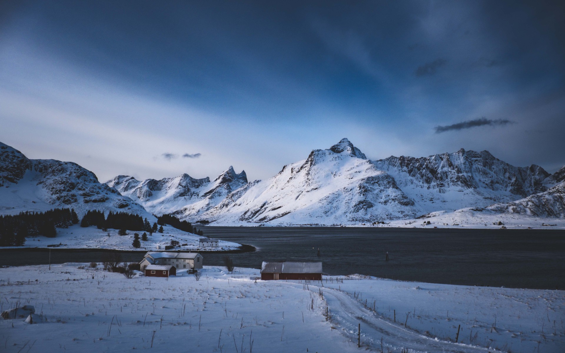A photograph of Lofoten Winter, Norway.