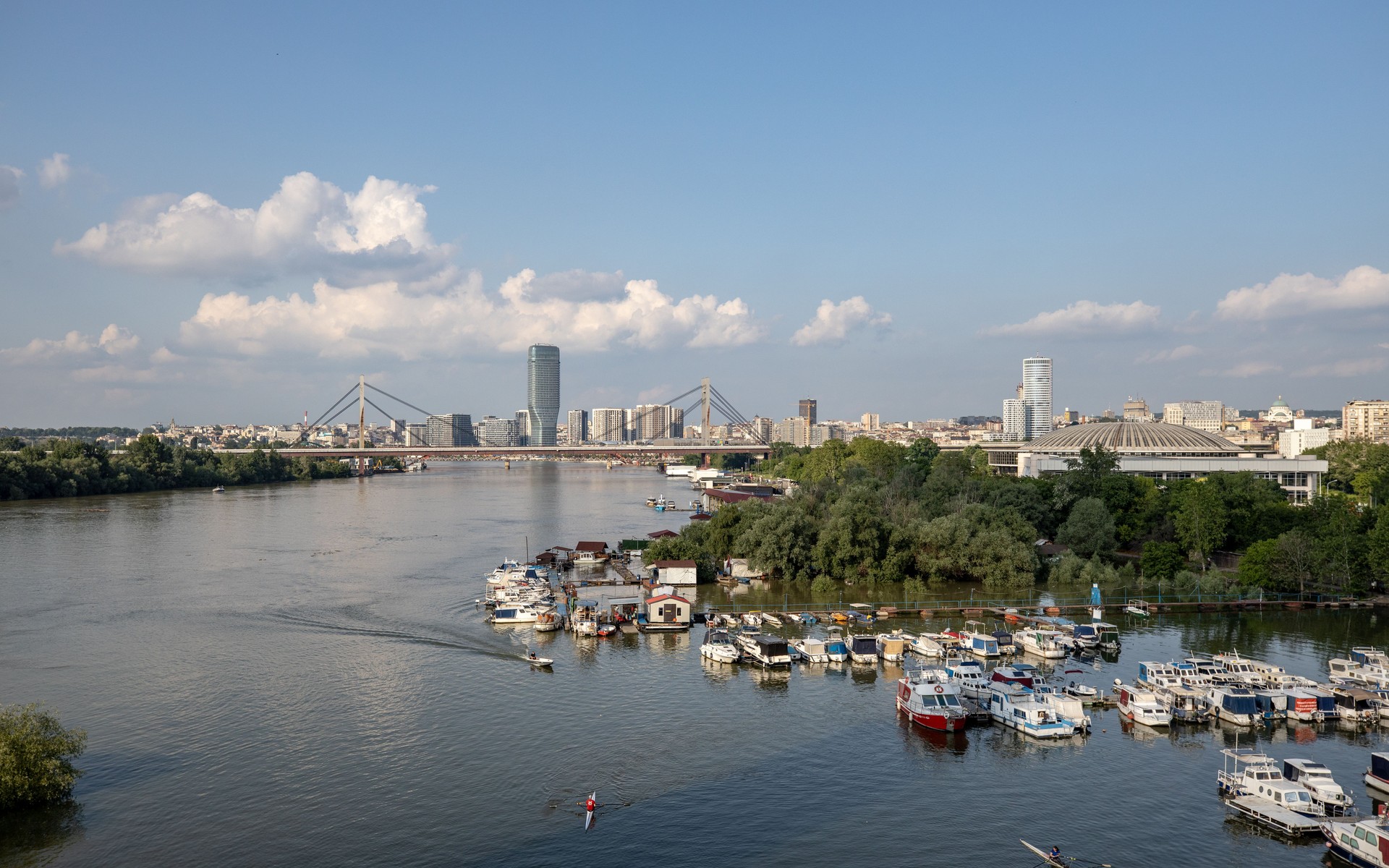 A photograph of Belgrade River Clubs, Serbia.