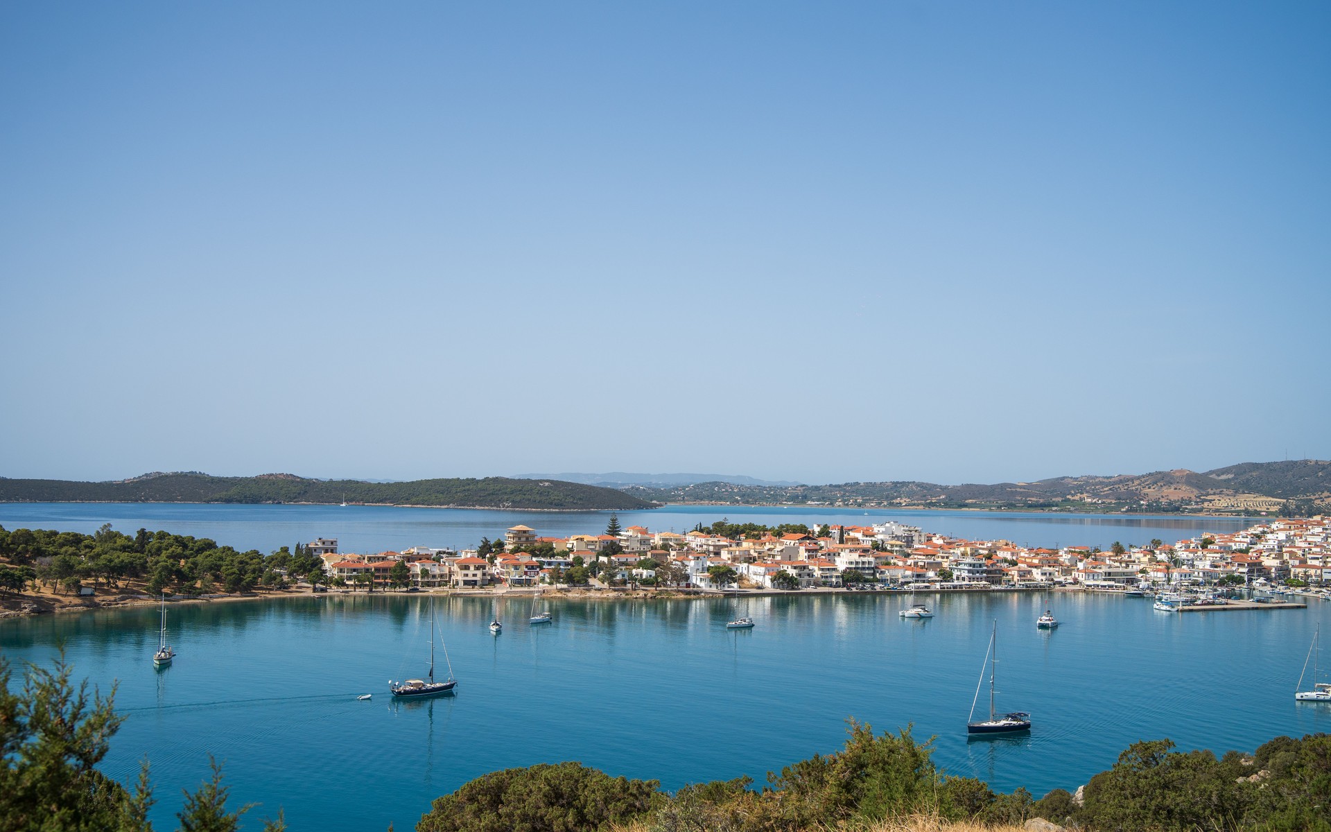 A photograph of Porto Heli & Spetses, Greece.