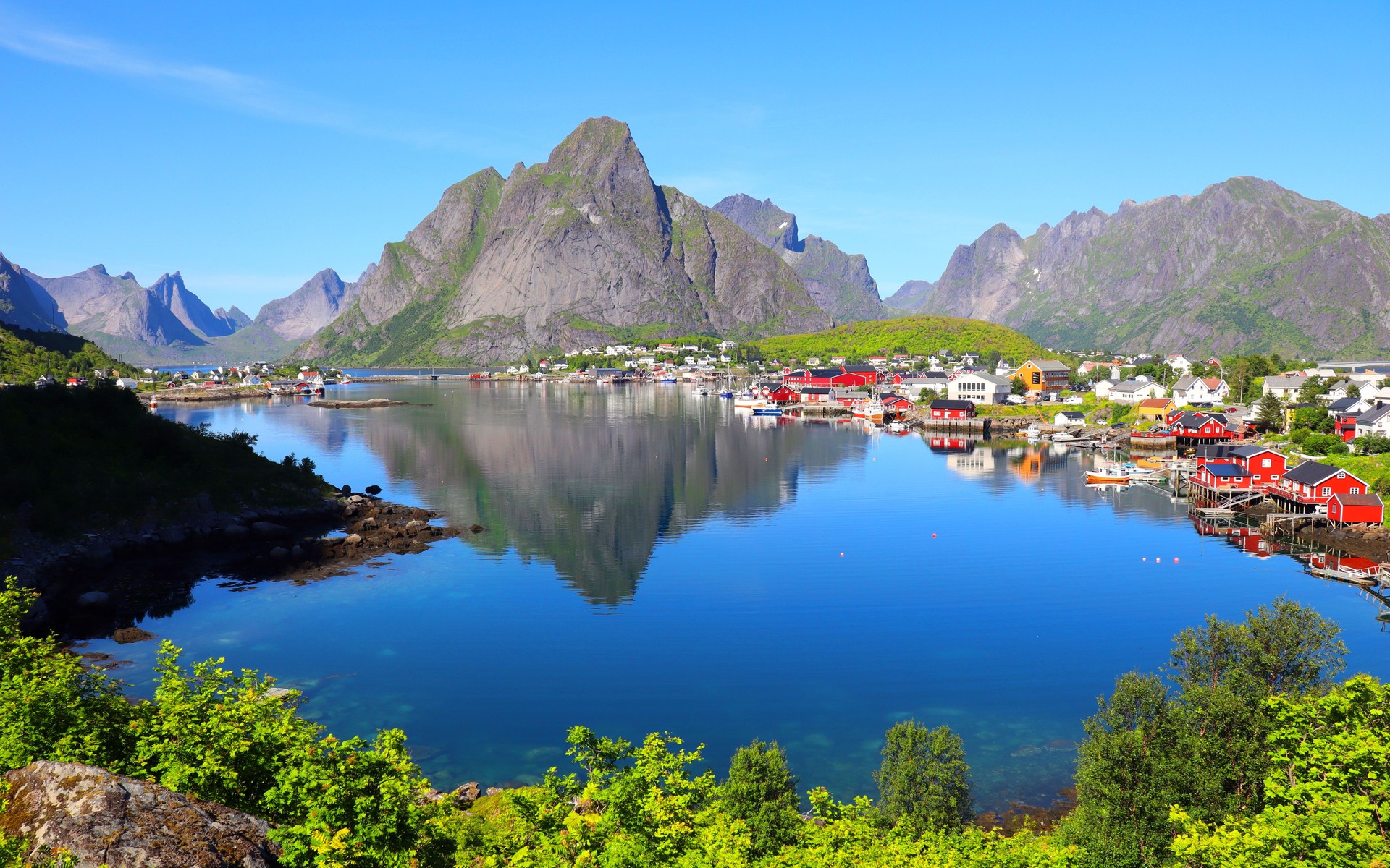 A photograph of Lofoten Islands, Norway.