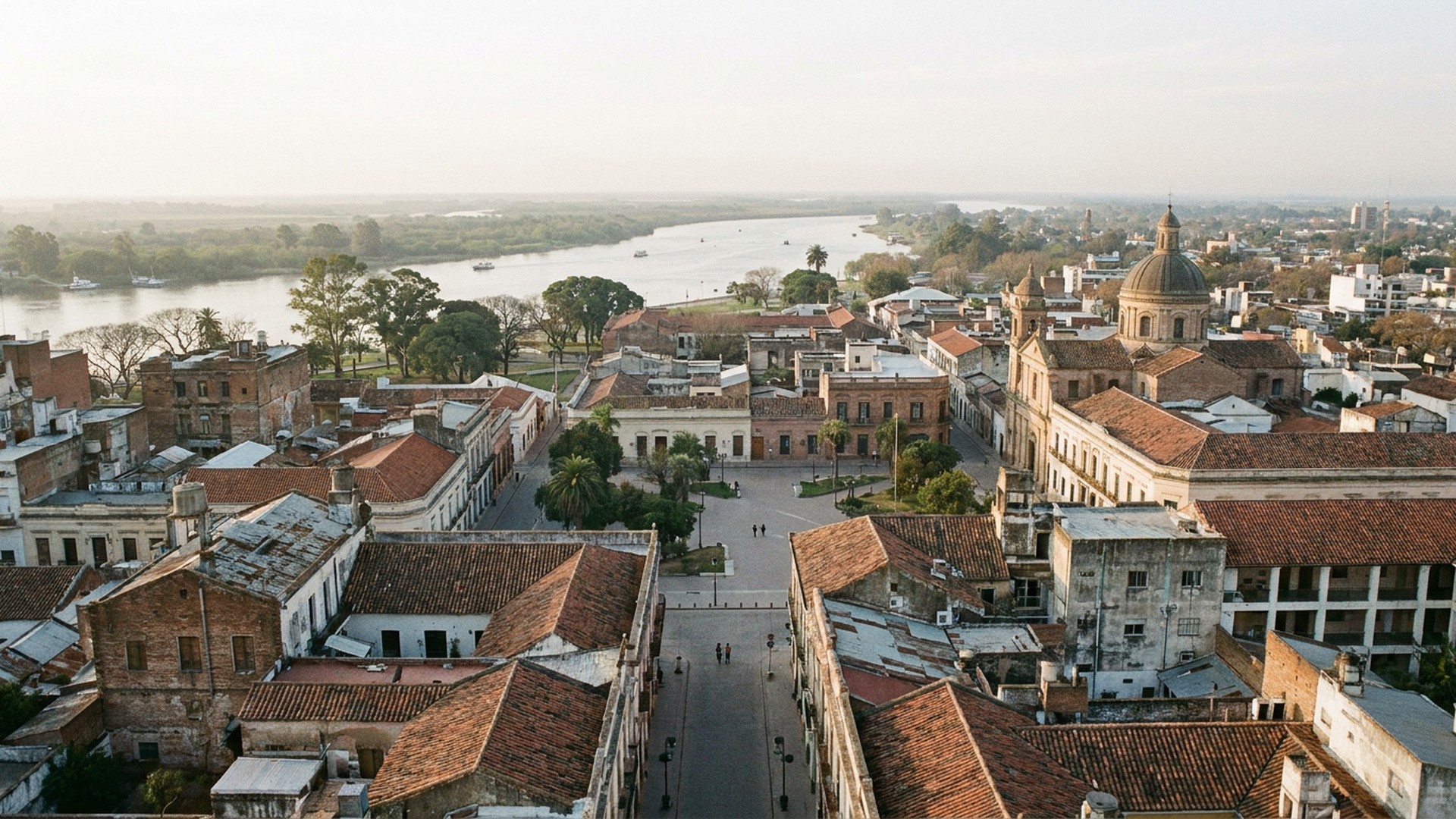 Rooftops and local building stock in Santa Fe, Argentina