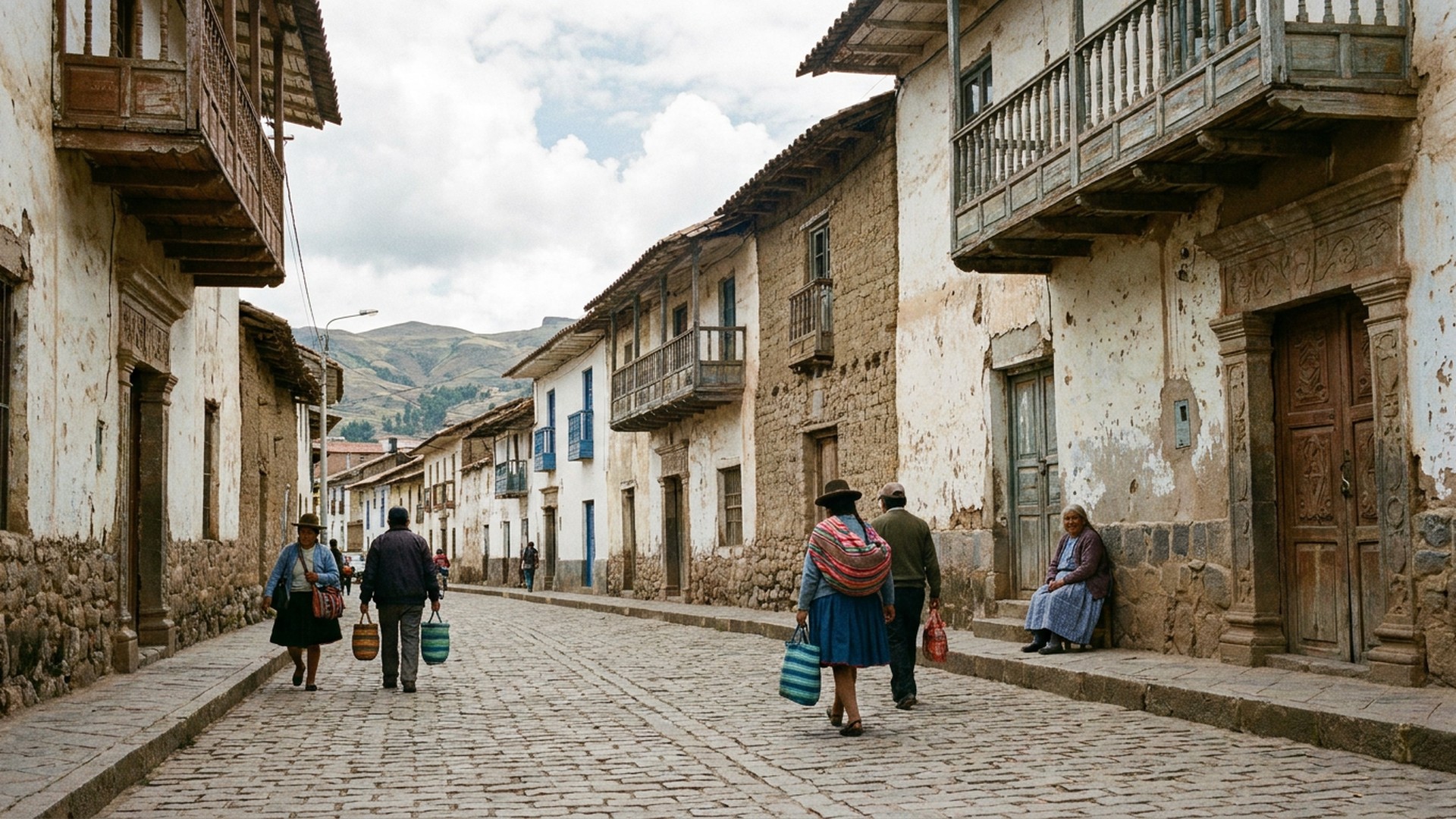 Lane in the old quarter in Huancayo, Peru