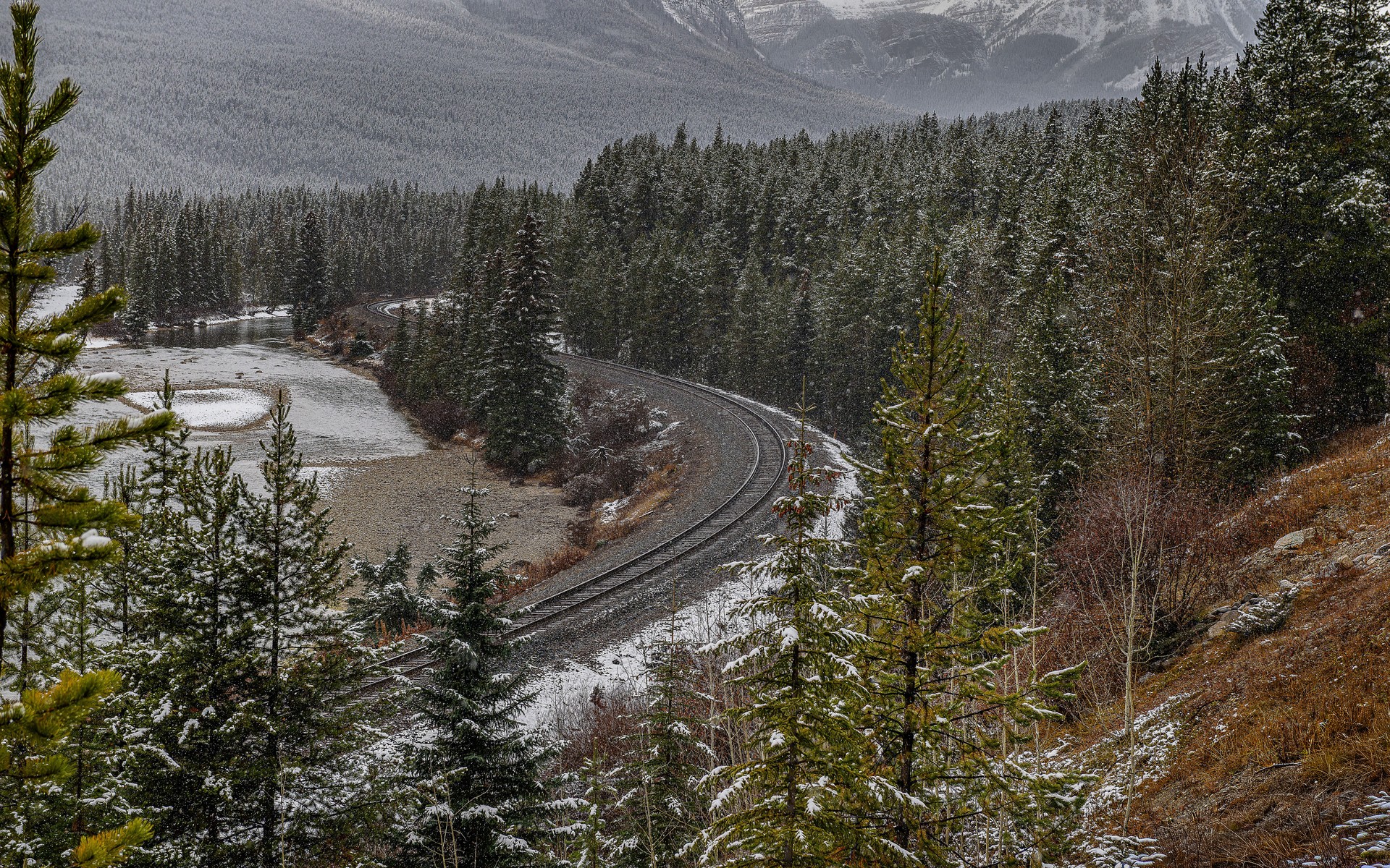 A photograph of Rocky Mountaineer Route, Canada.