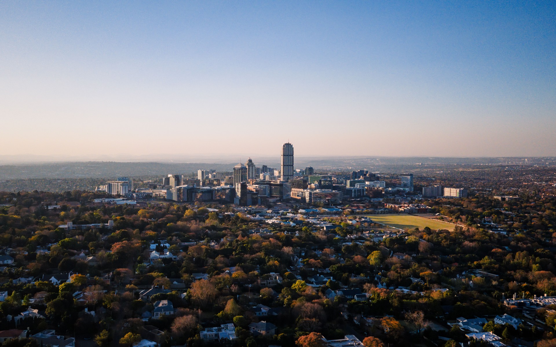 A photograph of Johannesburg, South Africa.
