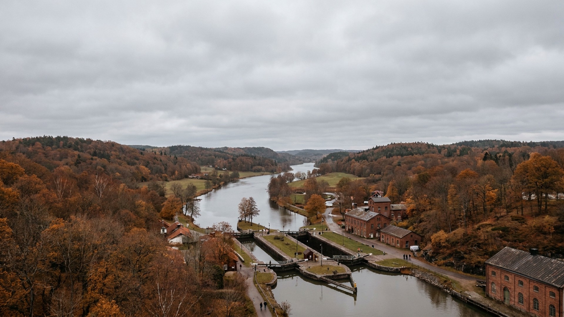 The surrounding countryside in Trollhättan, Sweden